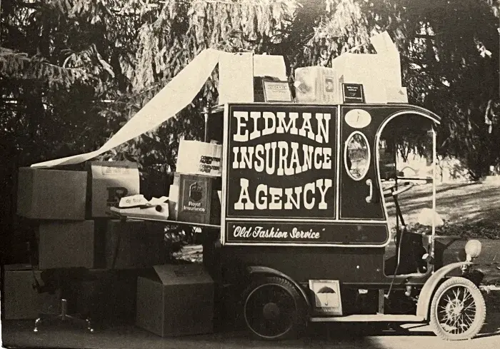 Eidman Insurance Agency truck, circa 1970 Eidman Insurance Agency